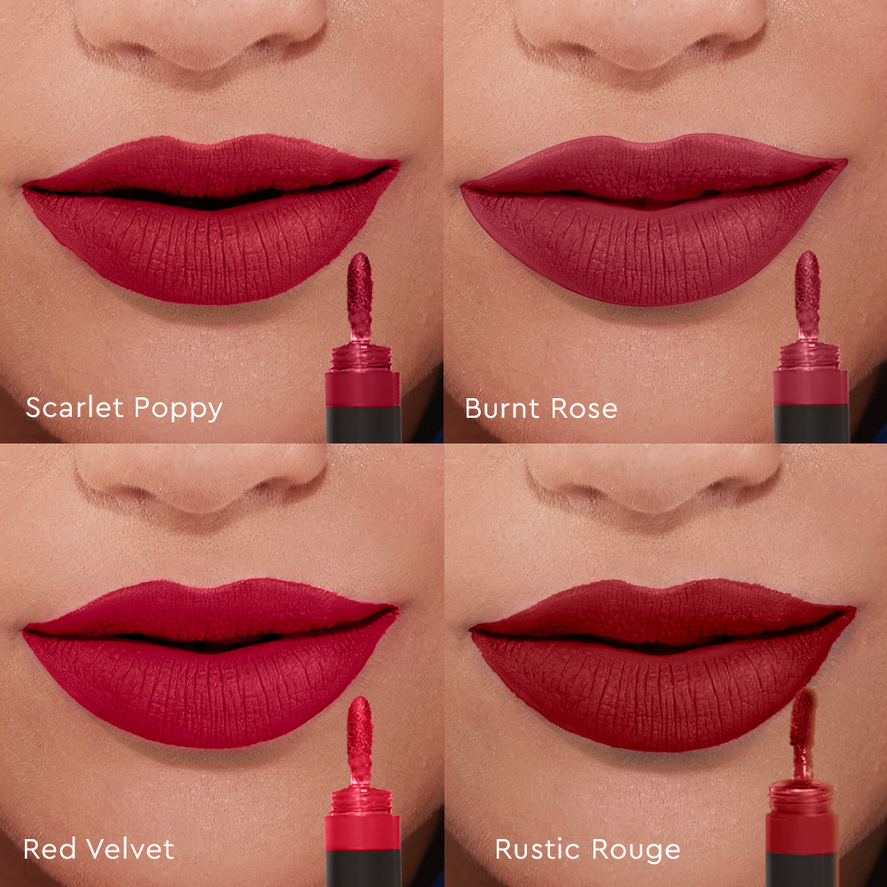 Four Play Non-Stop Airy Matte Liquid Lip - Dominant Red QuadDominant Red Quad