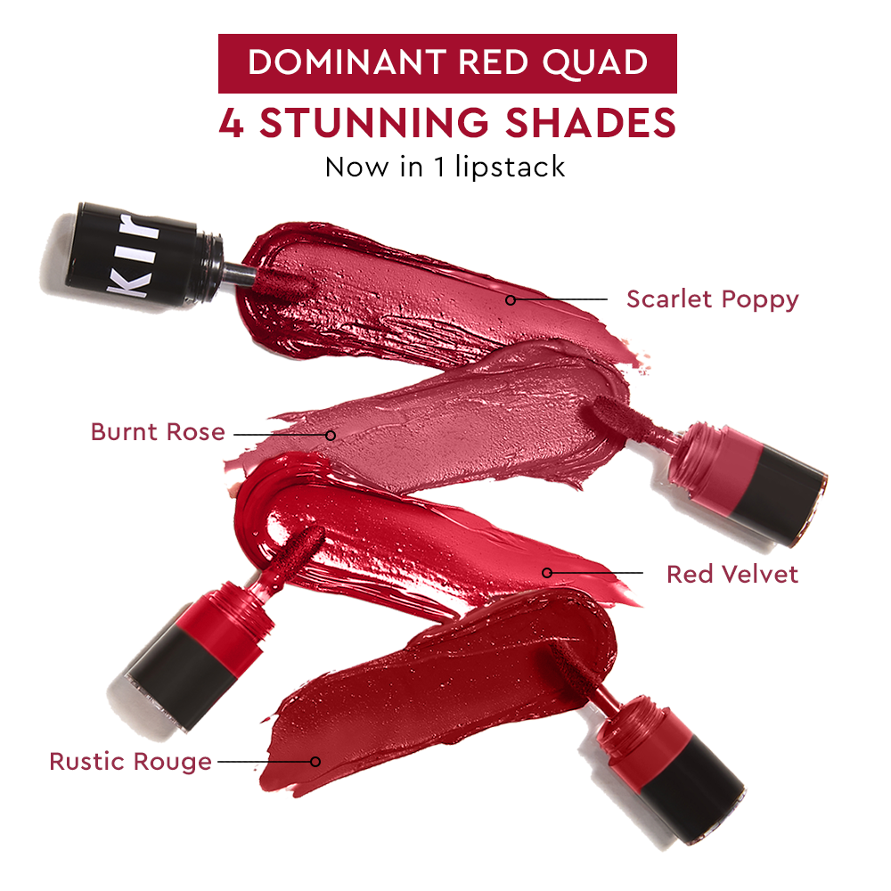 Four Play Non-Stop Airy Matte Liquid Lip - Dominant Red QuadDominant Red Quad