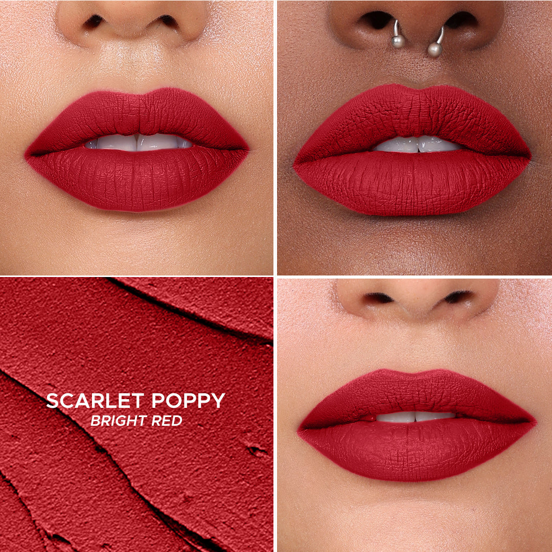 Non-stop Airy Matte Liquid Lipstick - Coral Pink 21Scarlet Poppy 03