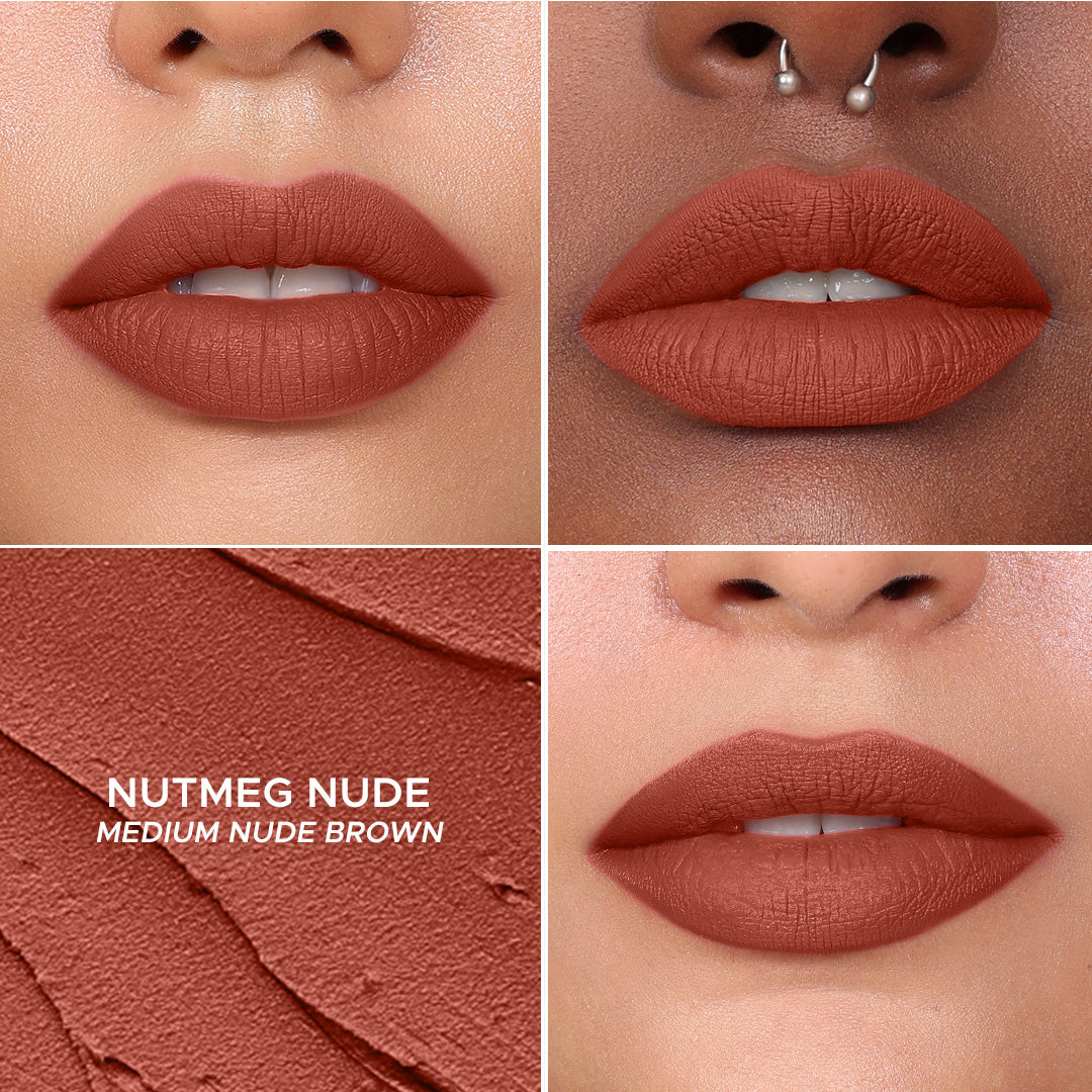 Non-stop Airy Matte Liquid Lipstick - Coral Pink 21Nutmeg Nude 12