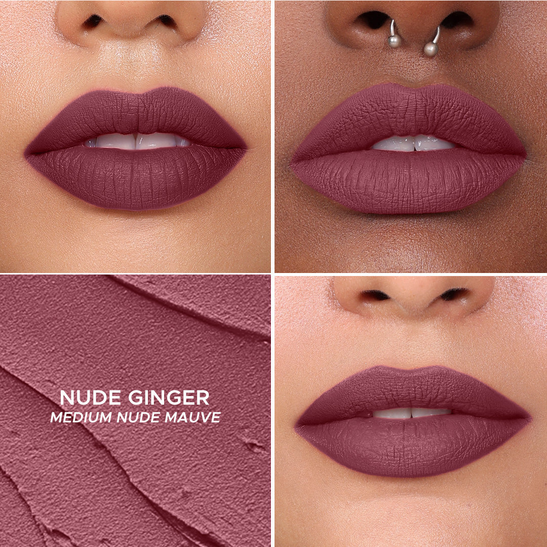 Non-stop Airy Matte Liquid Lipstick - Coral Pink 21Nude Ginger 22