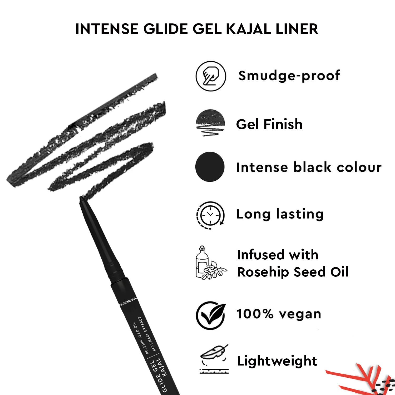 Intense Glide Gel Kajal Extreme Black