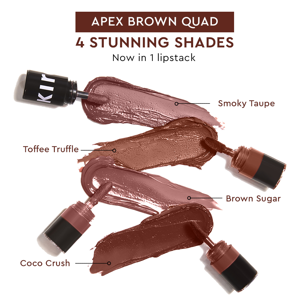 Four Play Non-Stop Airy Matte Liquid Lip - Apex Brown QuadApex Brown Quad