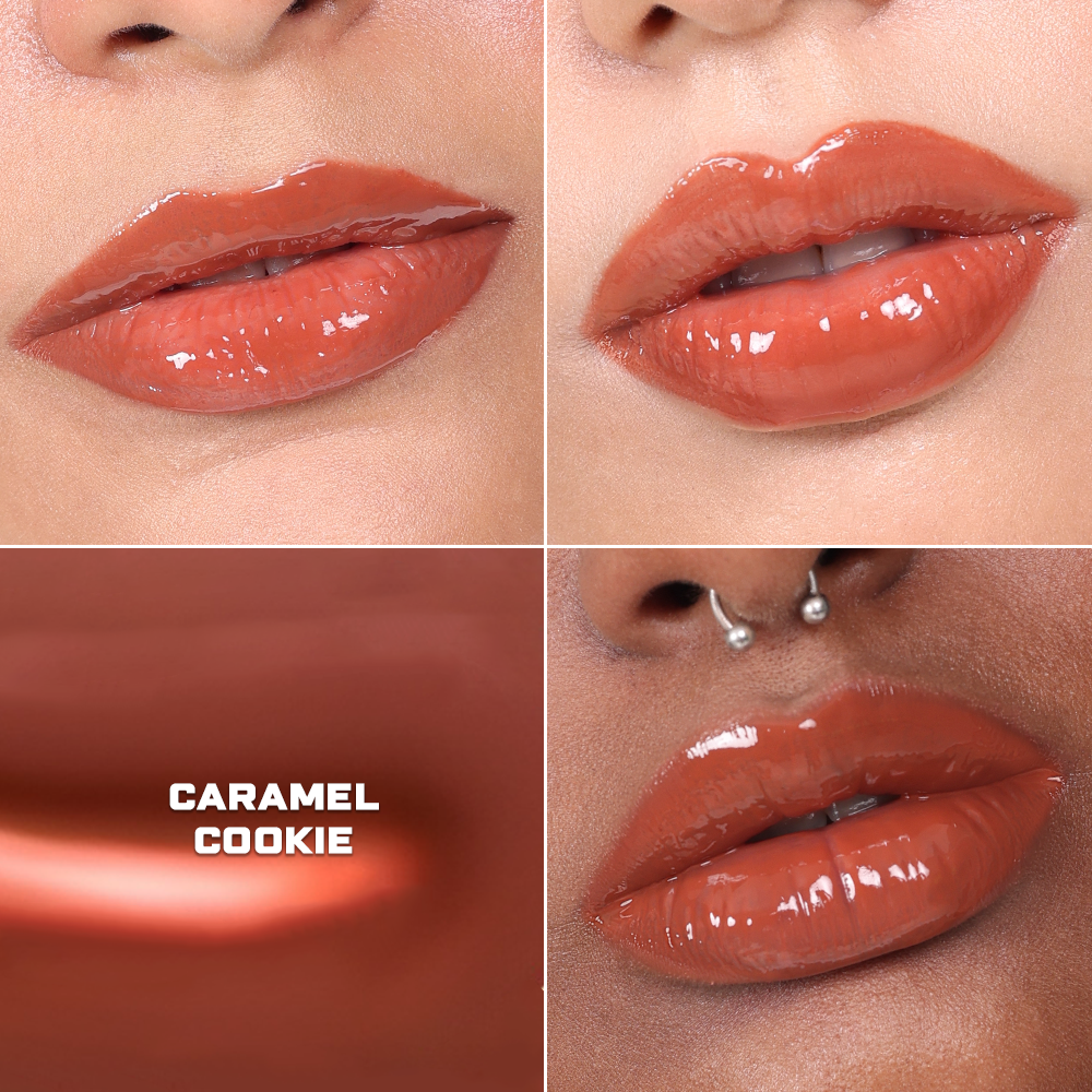 Ceramide Drip Tinted Lip Glaze - Strawberry Gelato 01Caramel Cookie 04 (Nude)