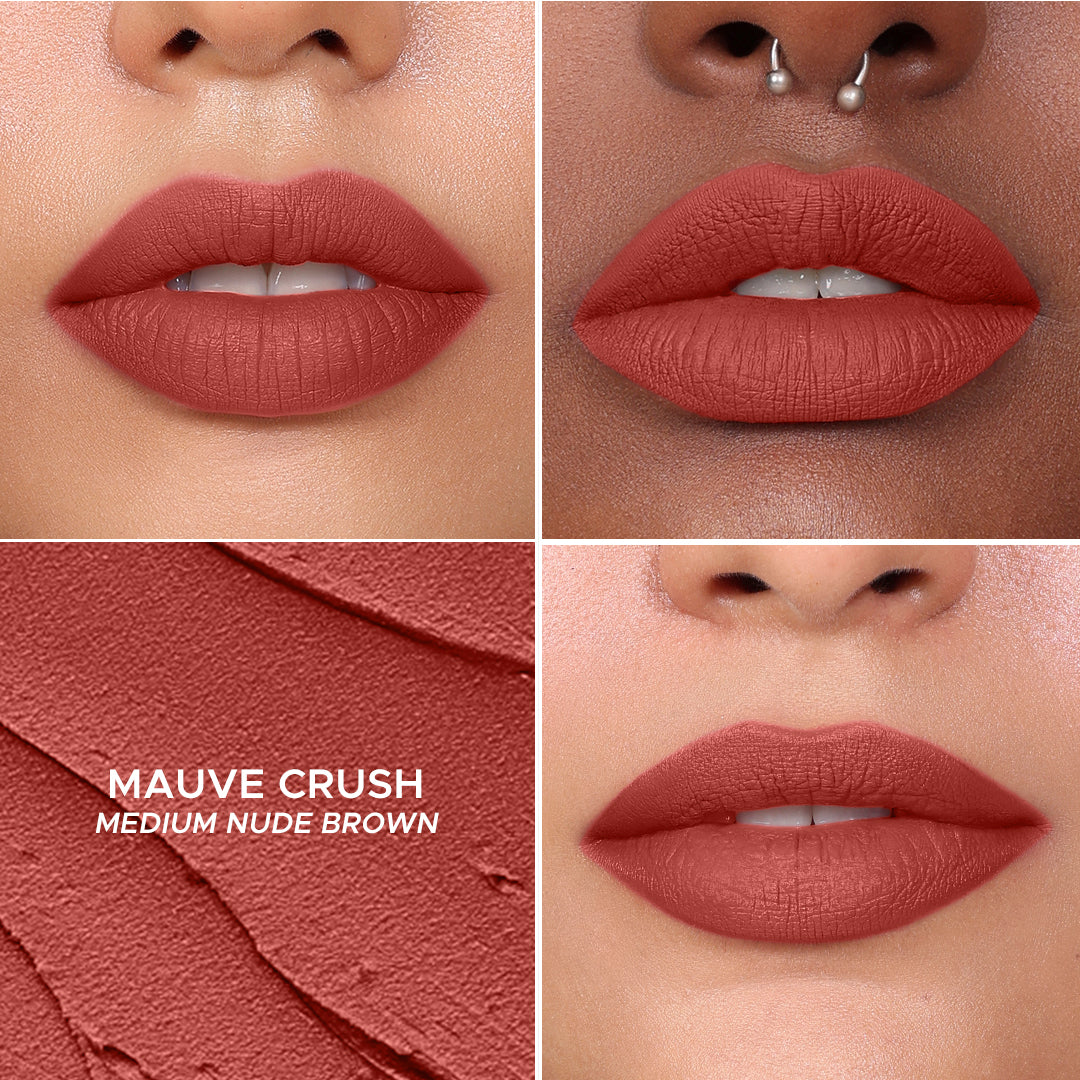 Non-stop Airy Matte Liquid Lipstick - Coral Pink 21Mauve Crush 35