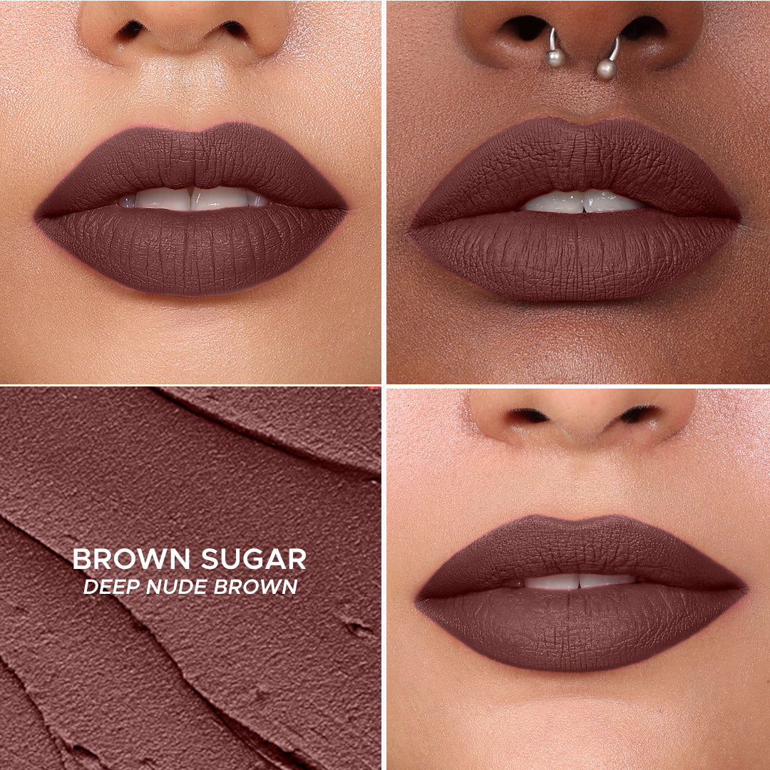 Non-stop Airy Matte Liquid Lipstick - Coral Pink 21Brown Sugar 38