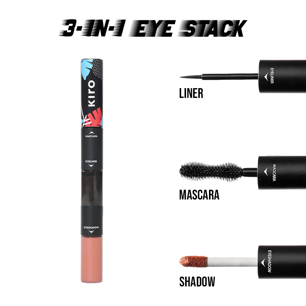 3 in 1 Eye Stack - Eyeshadow + Eyeliner + Mascara - Bare Peach Matte Trio 01Bare Peach Matte Trio 01