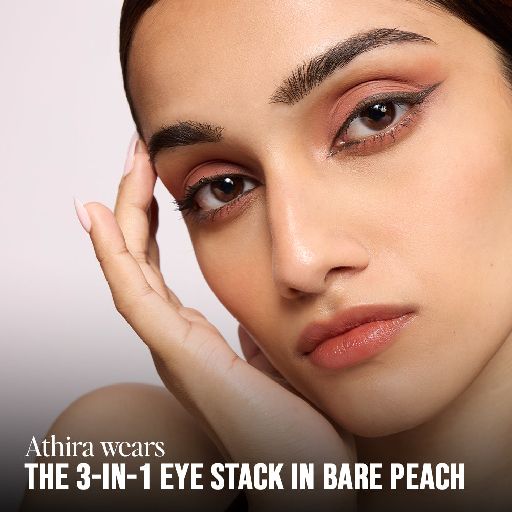 Azure Blue 03 Liquid Pen Eyeliner Waterproof soft- matte EyelinerBare Peach Matte Trio 01