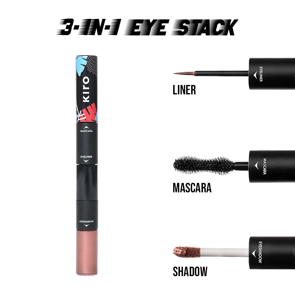 3 in 1 Eye Stack - Eyeshadow + Eyeliner + Mascara - Copper Pink Metallic & Matte Trio 03Copper Pink Metallic & Matte Trio 03