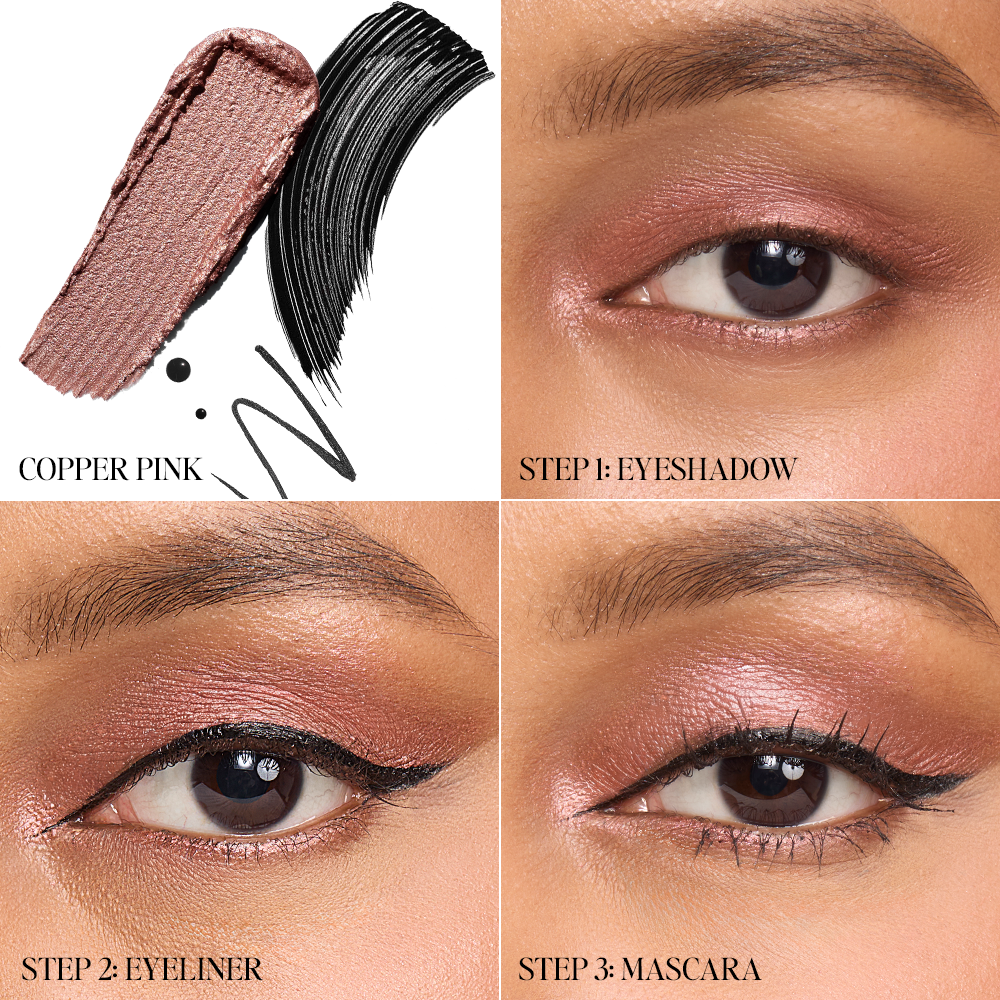 3 in 1 Eye Stack - Eyeshadow + Eyeliner + Mascara - Copper Pink Metallic & Matte Trio 03Copper Pink Metallic & Matte Trio 03