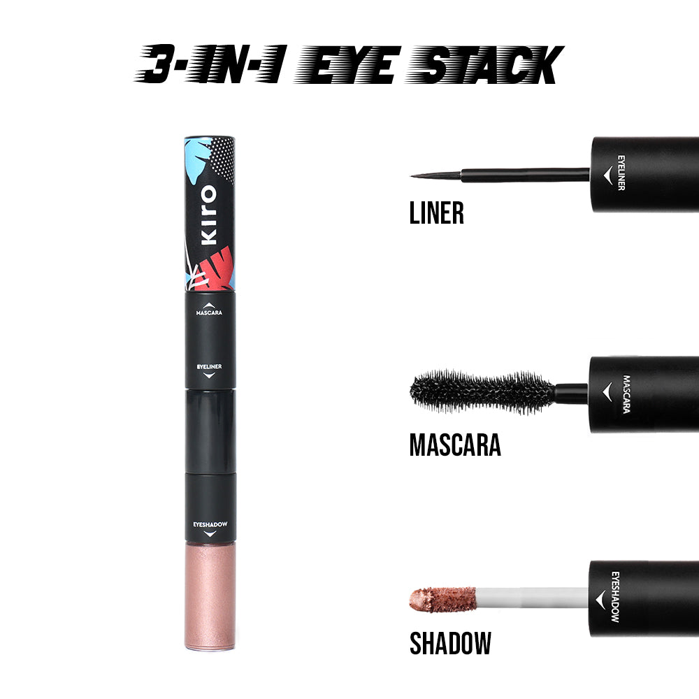 3 in 1 Eye Stack - Eyeshadow + Eyeliner + Mascara - Rose Pink Metallic & Matte Trio 04Rose Pink Metallic & Matte Trio 04