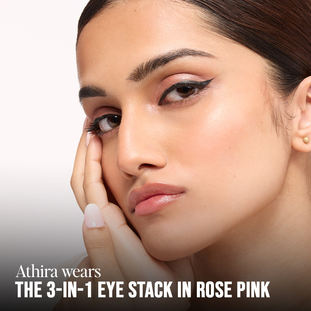 3 in 1 Eye Stack - Eyeshadow + Eyeliner + Mascara - Rose Pink Metallic & Matte Trio 04Rose Pink Metallic & Matte Trio 04
