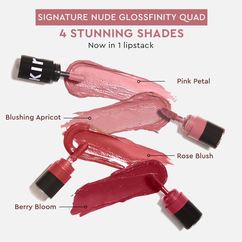 Glossfinity Creme Gloss - Pink Petal 01Signature Nude Pink Quad
