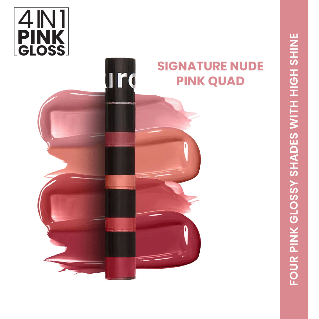 Four Play Glossfinity Liquid Lipstick- Signature Nude Pink Quad