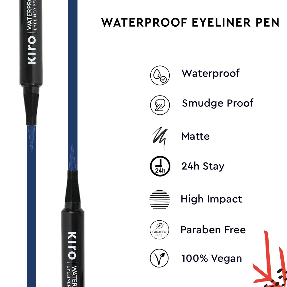 Liquid pen soft waterproof EyeLiner pencil features showing imageAzure Blue 03