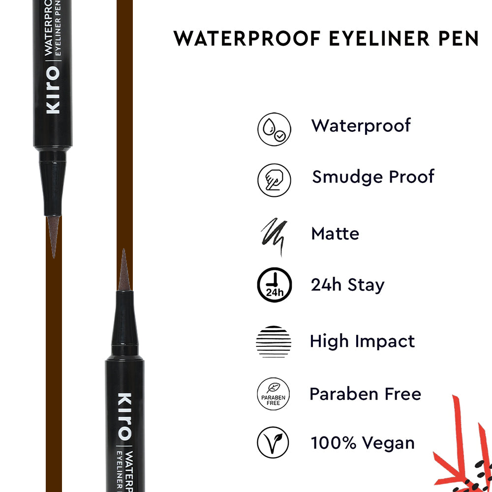 Liquid pen soft waterproof EyeLiner pencil features showing imageMocha Brown 02