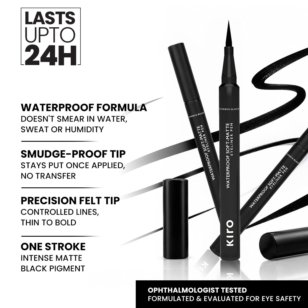 Carbon Black 01 Liquid Pen Eyeliner Waterproof soft- matte EyelinerCarbon Black 01