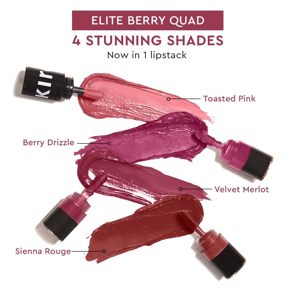 Four Play Non-Stop Airy Matte Liquid Lip -Elite Berry quadElite Berry Quad