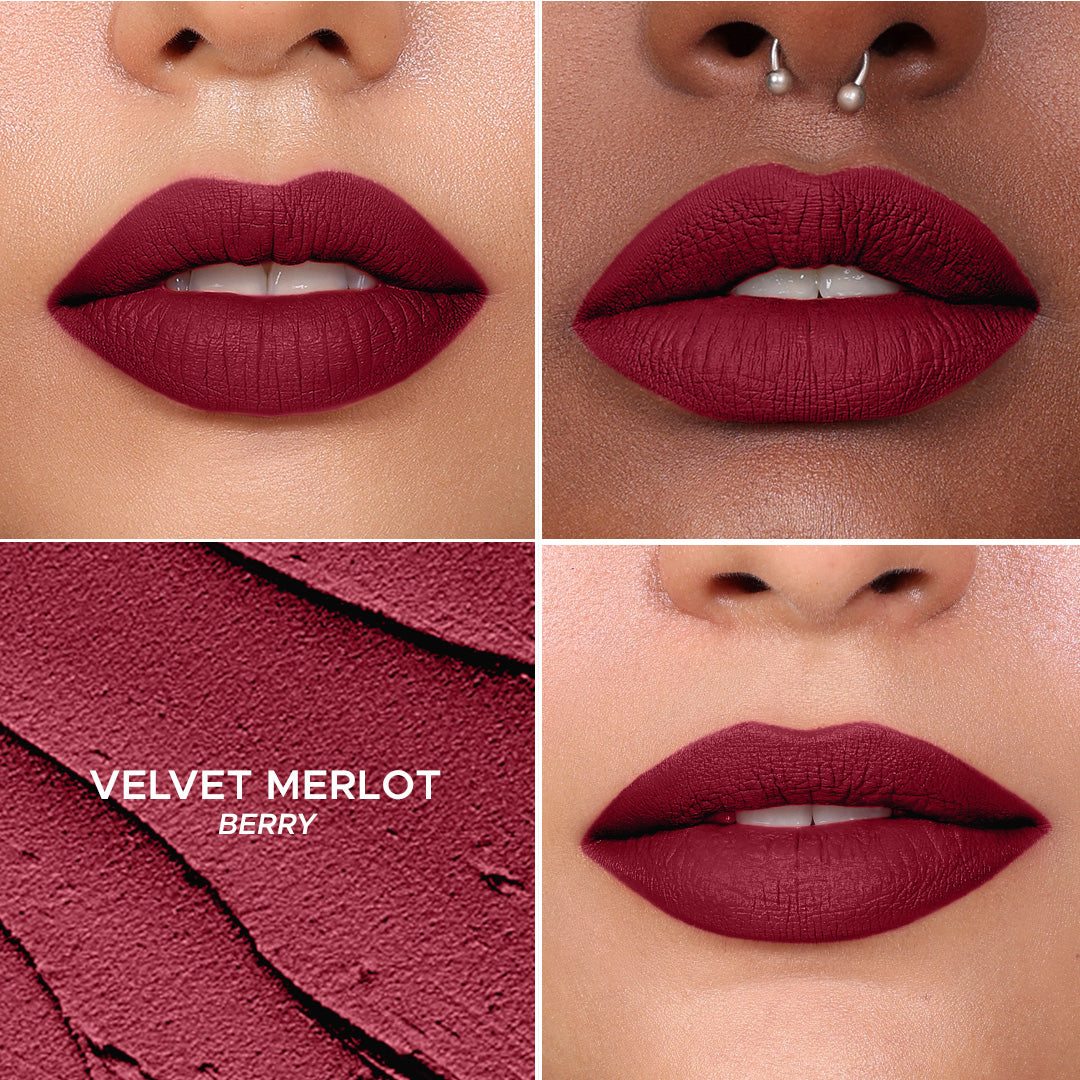 Non-stop Airy Matte Liquid Lipstick - Coral Pink 21Velvet Merlot 27